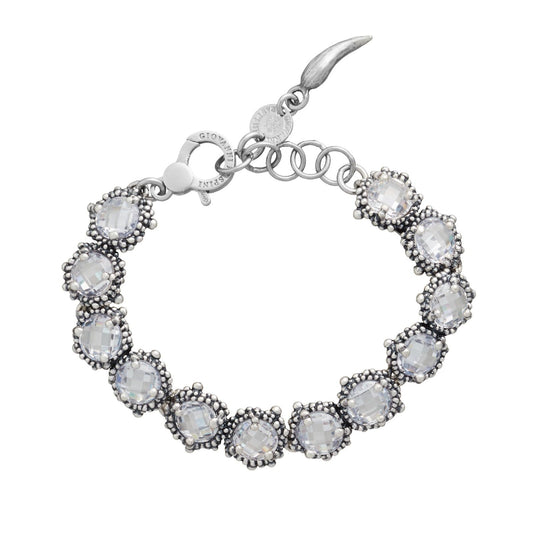 Bracciale donna Giovanni Raspini Shine Mini in argento zirconi in design perlage 11994-1