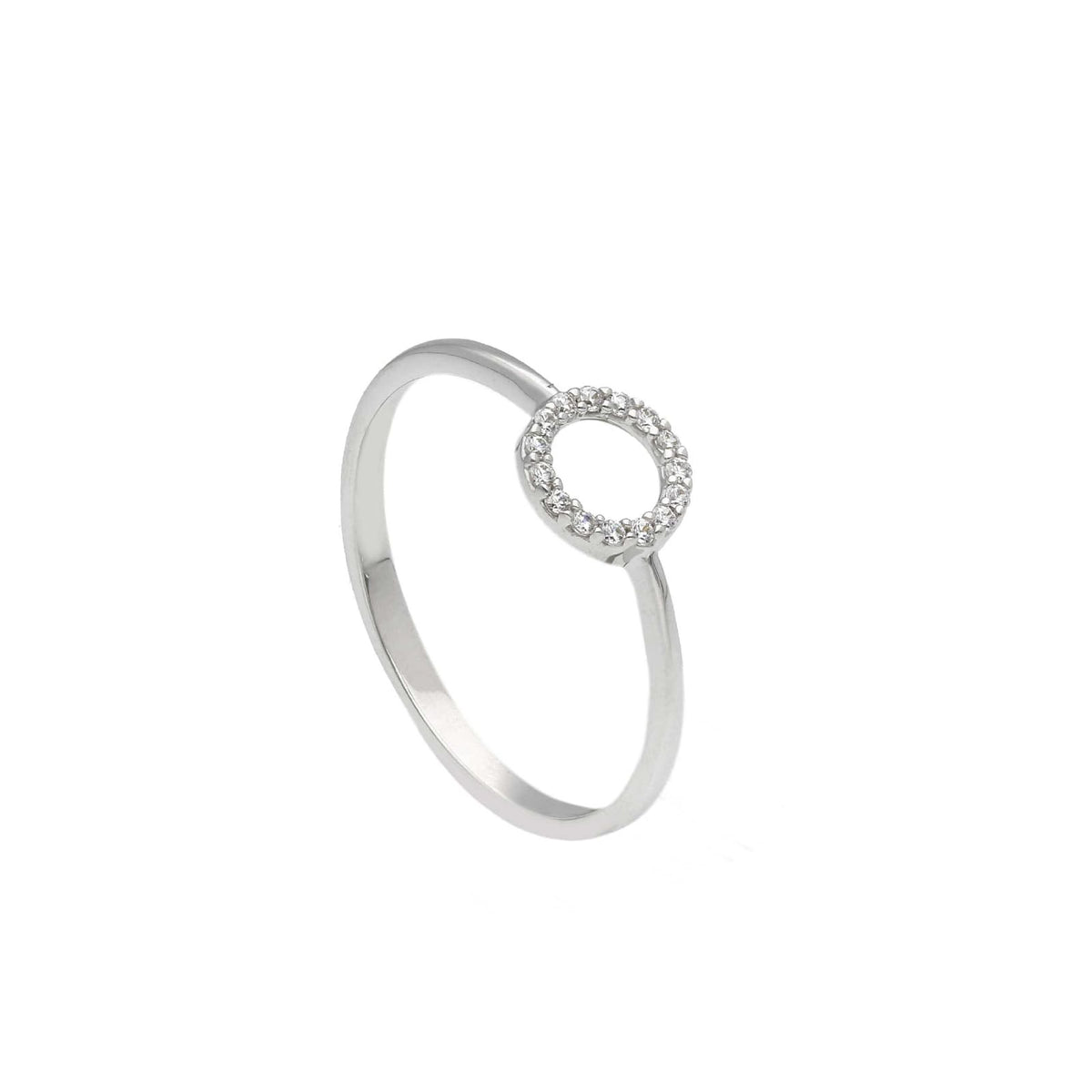 Anello Joy Gioielli Oro in oro bianco 9kt cerchio di zirconi 11