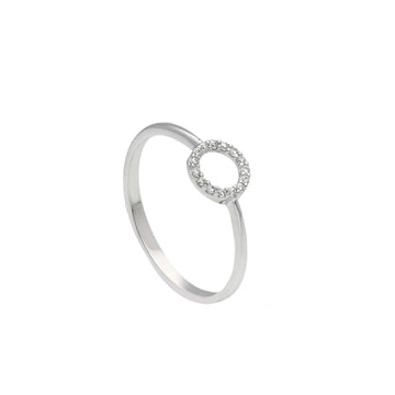 Anello Joy Gioielli Oro in oro bianco 9kt cerchio di zirconi 11