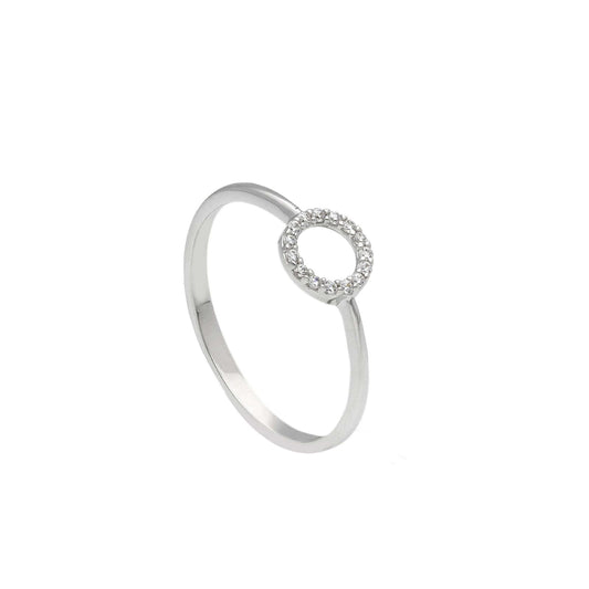 Anello Joy Gioielli Oro in oro bianco 9kt cerchio di zirconi 11