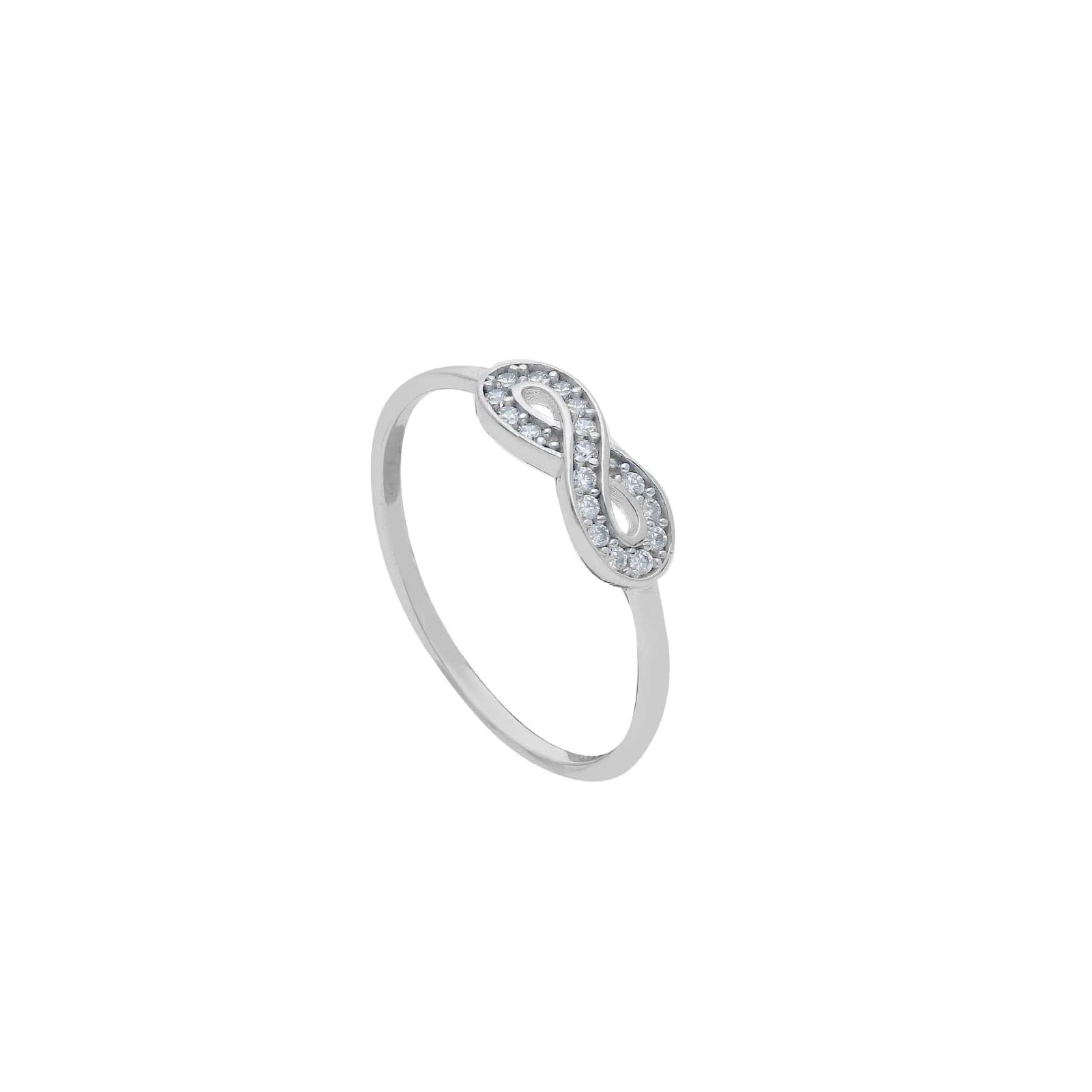 Anello Joy Gioielli in oro bianco 9kt con infinito e pietre 11