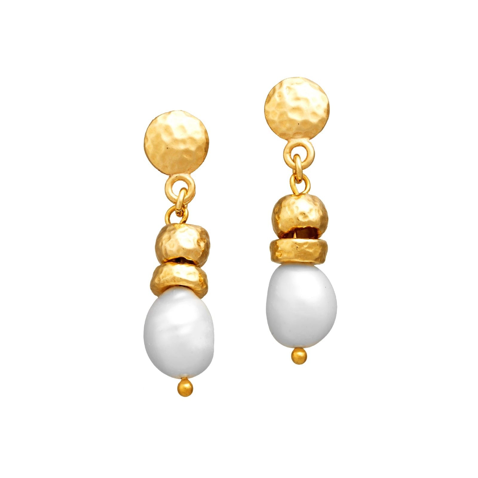 Orecchini donna Giovanni Raspini Riviera in argento dorato pendente con perla 12005-1