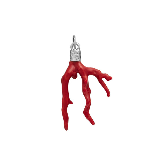 Charm donna Giovanni Raspini Corallo Rosso argento e resina 12037-1