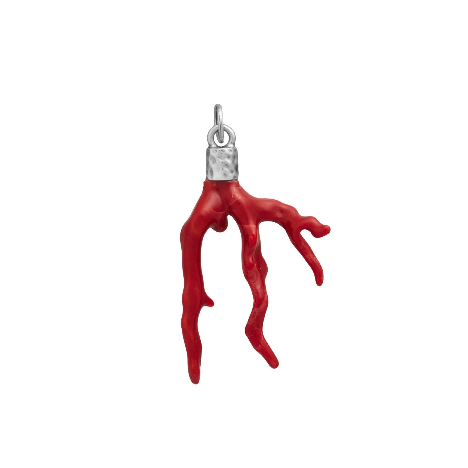 Charm donna Giovanni Raspini Corallo Rosso argento e resina 12037-1