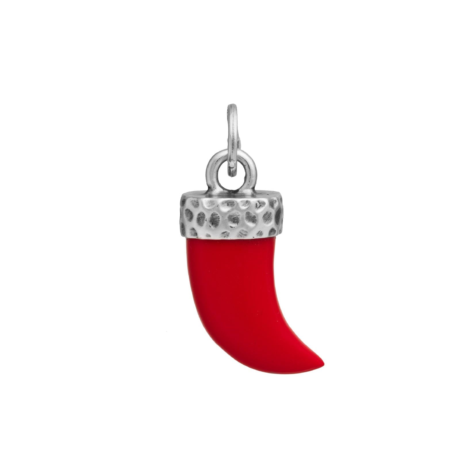 Charm donna Giovanni Raspini Zanna argento con zanna rossa 12038-1