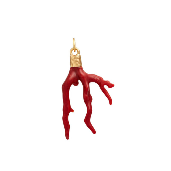 Charm donna Giovanni Raspini Corallo Rosso argento dorato 12040-1