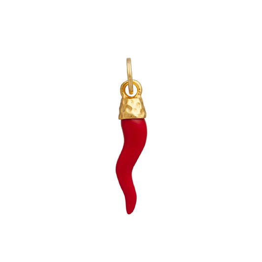 Charm donna Giovanni Raspini Corno Rosso Martellato argento dorato 12042-1