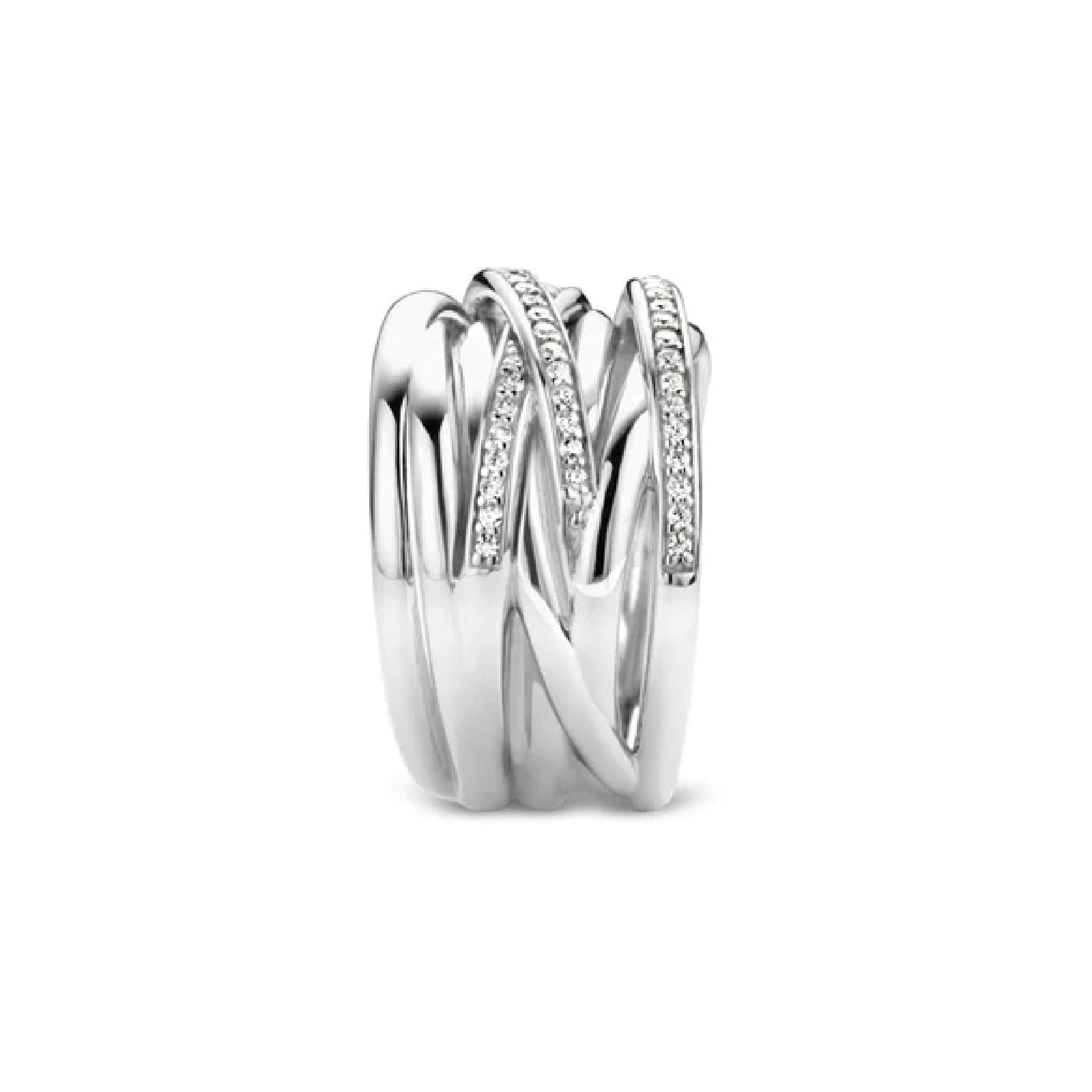 Anello donna TI SENTO Milano in argento e linee di zirconi 12067ZI-2