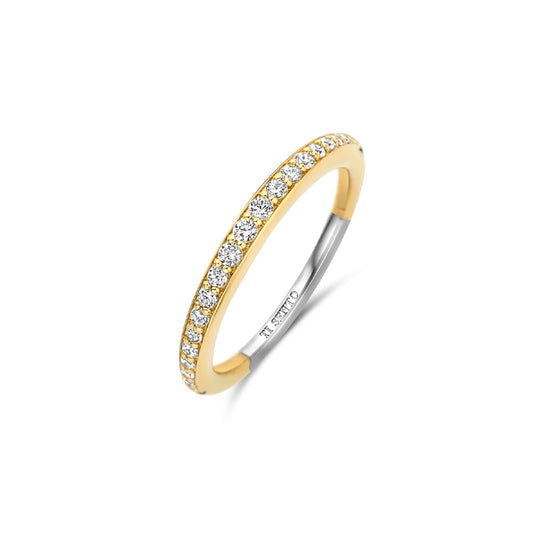 Anello tuttogiro donna TI SENTO Milano in argento dorato e zirconi 12317ZY-1