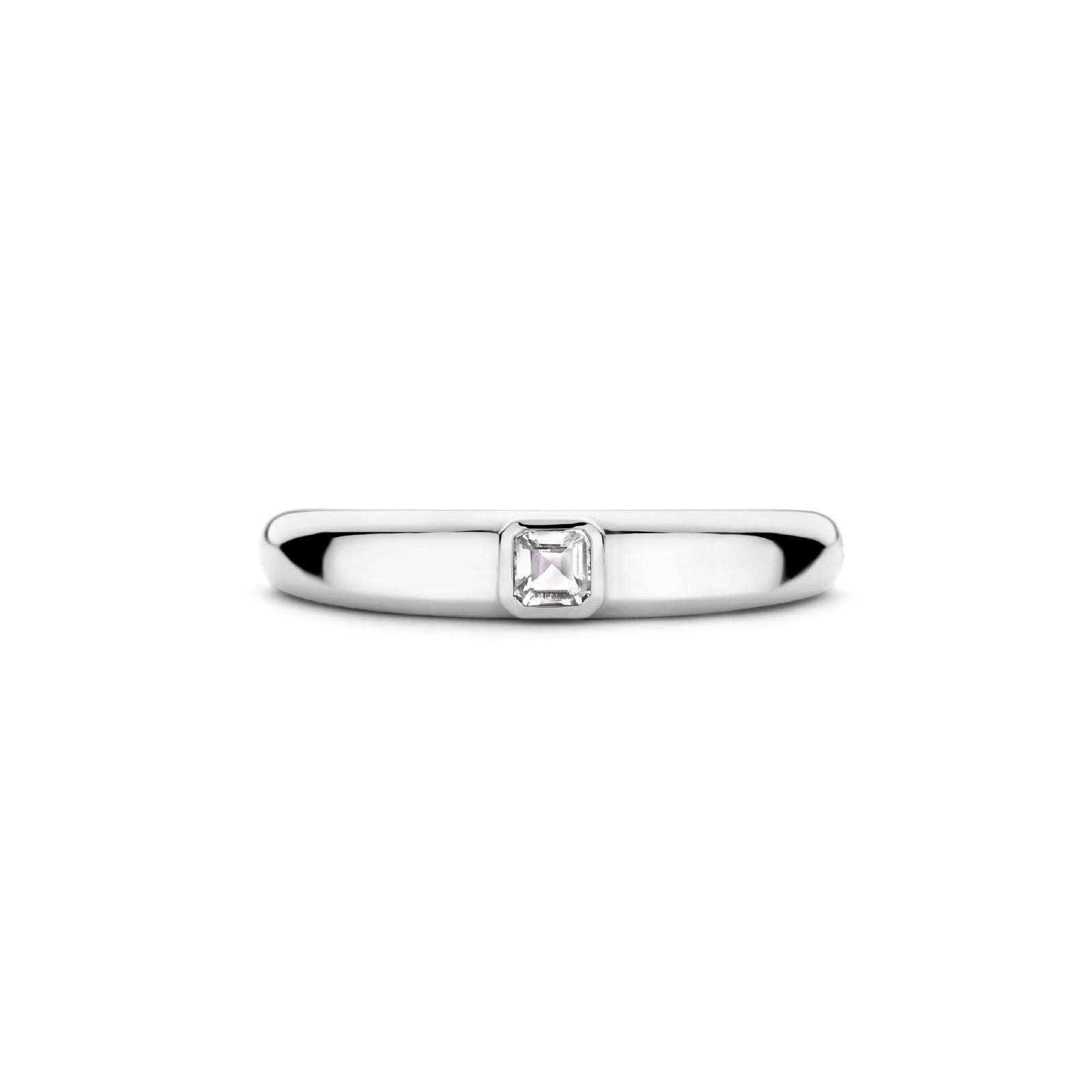 Anello solitario donna TI SENTO Milano in argento zircone 12329ZI-3