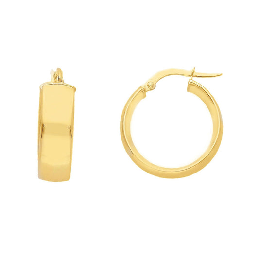 Orecchini cerchio donna JOY Gioielli in oro giallo con fascia spessa 125026-1