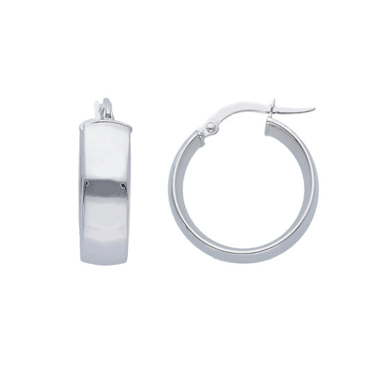 Orecchini cerchio donna JOY Gioielli in oro bianco 15 mm 125031-1