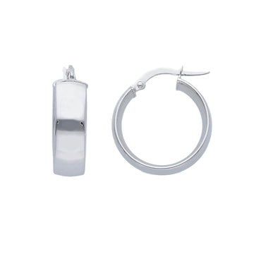 Orecchini cerchio donna JOY Gioielli in oro bianco 15 mm 125031-1