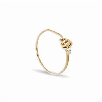 Anello Rubinia Filodamore oro con nodino e diamante 0,027ct 12