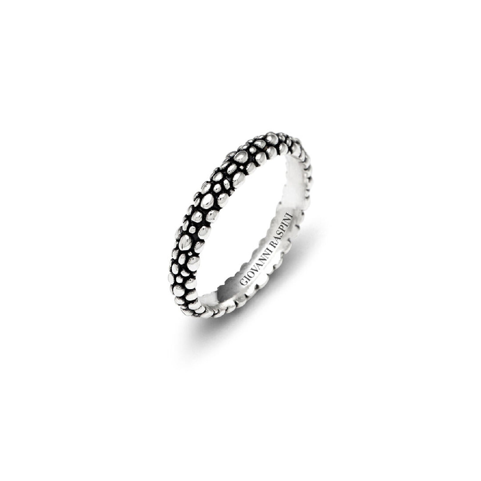 Anello Giovanni Raspini in argento con decoro Perlage 12