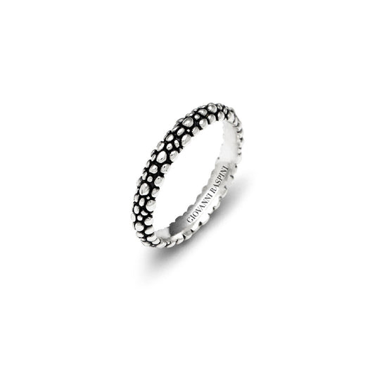 Anello Giovanni Raspini in argento con decoro Perlage 12