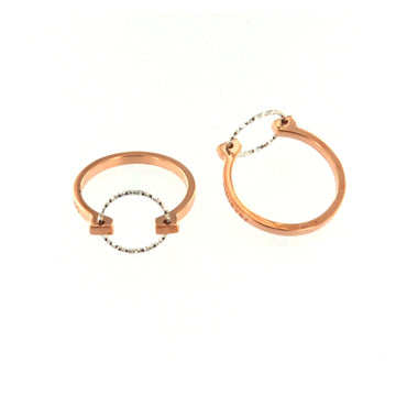 Anello con cerchio Fraboso in argento bicolore oro rosa 12
