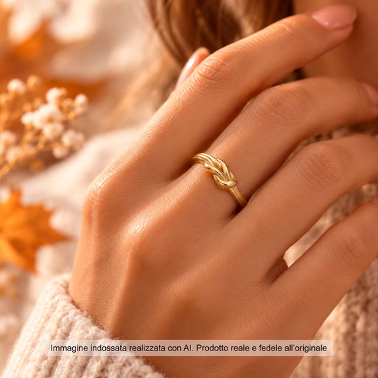 Anello Joy Gioielli Oro in oro giallo 9kt multifilo con nodo 12