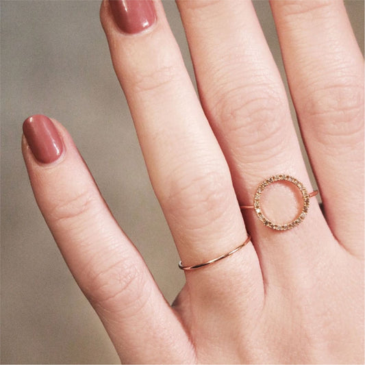 Anello Rubinia Filodamore in oro rosa 9kt fedina 12