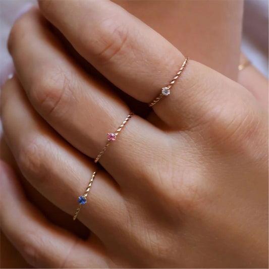 Anello Rubinia Filodamore intrecciato e zaffiro rosa 0,05ct 12