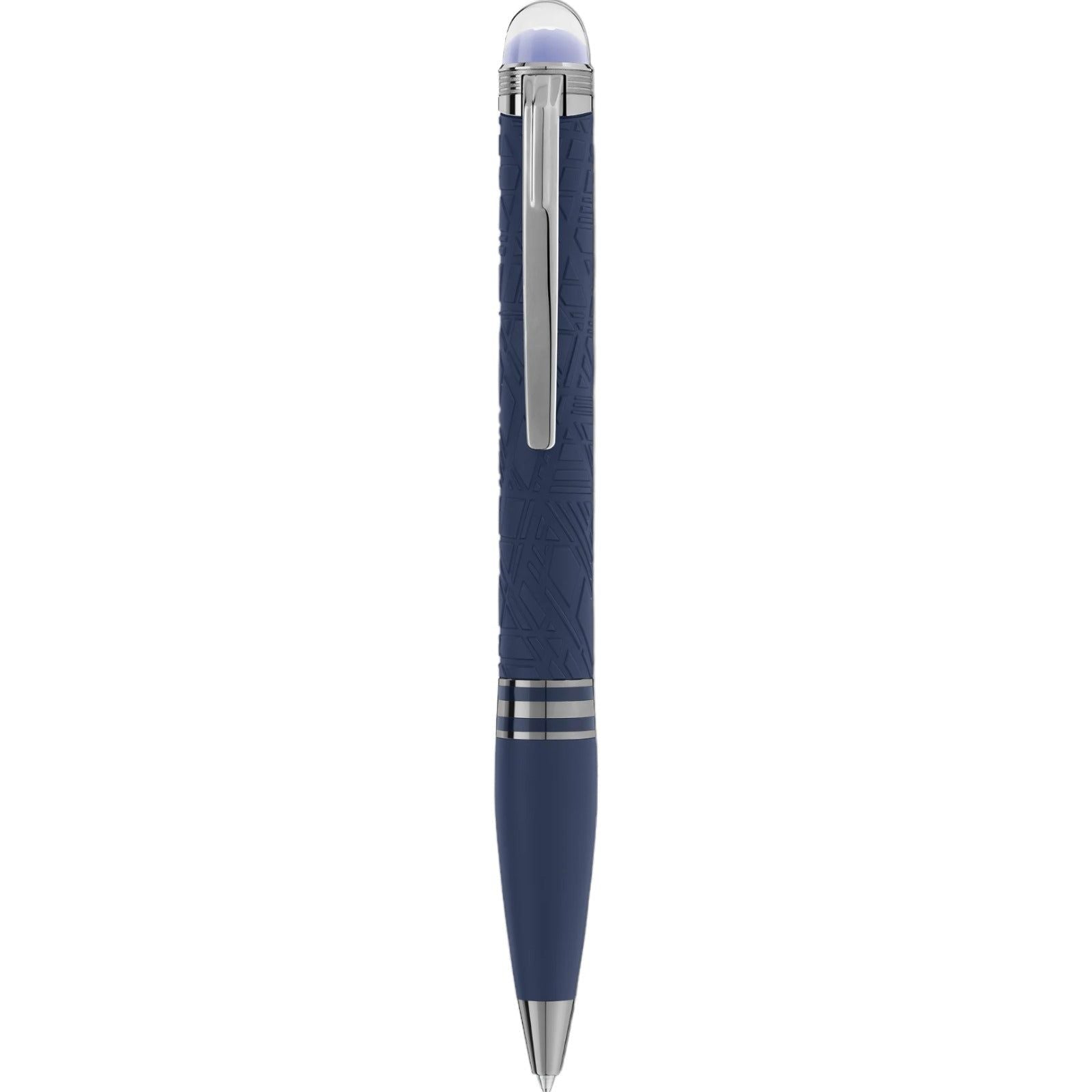 Penna a sfera Montblanc StarWalker decori Widmanstätten blu in resina 130213-1