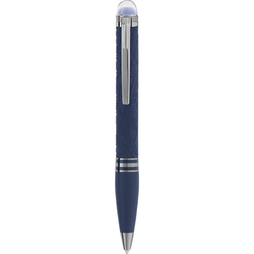 Penna a sfera Montblanc StarWalker decori Widmanstätten blu in resina 130213-1
