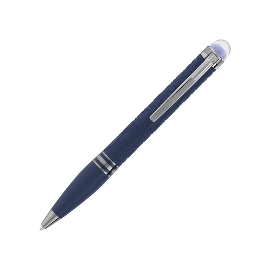 Penna a sfera Montblanc StarWalker decori Widmanstätten blu in resina 130213-2