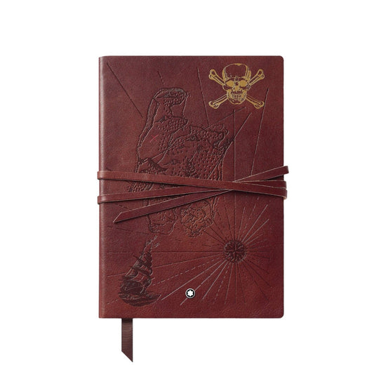 Blocco note isola del tesoro Montblanc Robert L. Stevenson pelle marrone a righe 130287-1