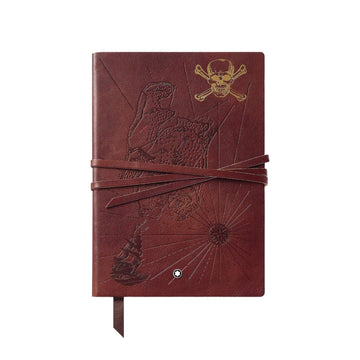 Blocco note isola del tesoro Montblanc Robert L. Stevenson pelle marrone a righe 130287-1