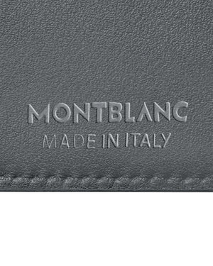 Portafoglio da uomo della collezione Montblanc M_Gram 4810 in pelle di bovino di colore grigio con stampa e 8 scomparti 131847