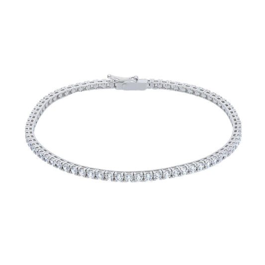 Bracciale tennis donna JOY Gioielli oro bianco con zirconi bianchi 133032-1