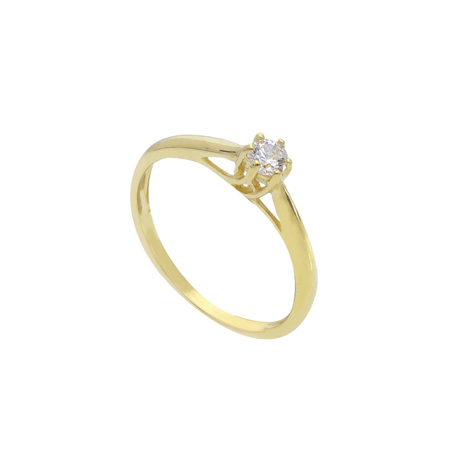 Anello solitario Joy Gioielli in oro giallo 9KT con zircone 13