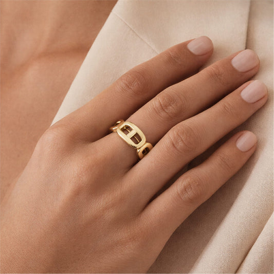 Anello con maglie ovali Joy Gioielli in oro giallo 9 KT 13