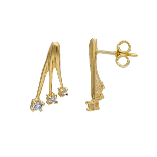 Orecchini trilogy donna JOY Gioielli in oro giallo con zirconi 146722-1