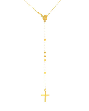 Collana rosario unisex JOY Gioielli Oro in oro giallo 18kt con miracolosa e croce 146756