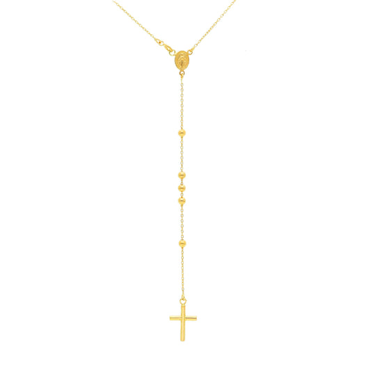 Collana rosario unisex JOY Gioielli Oro in oro giallo con croce e miracolosa 146756
