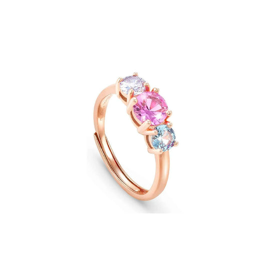 Anello trilogy donna Nomination Colour Wave in argento rosé e zirconi colorati 149814-011-1