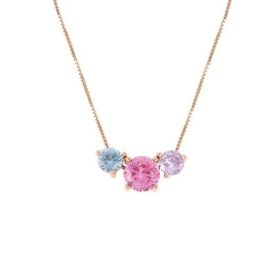 Collana Nomination Colour Wave donna in argento rosé con zirconi colorati 149820-011-1