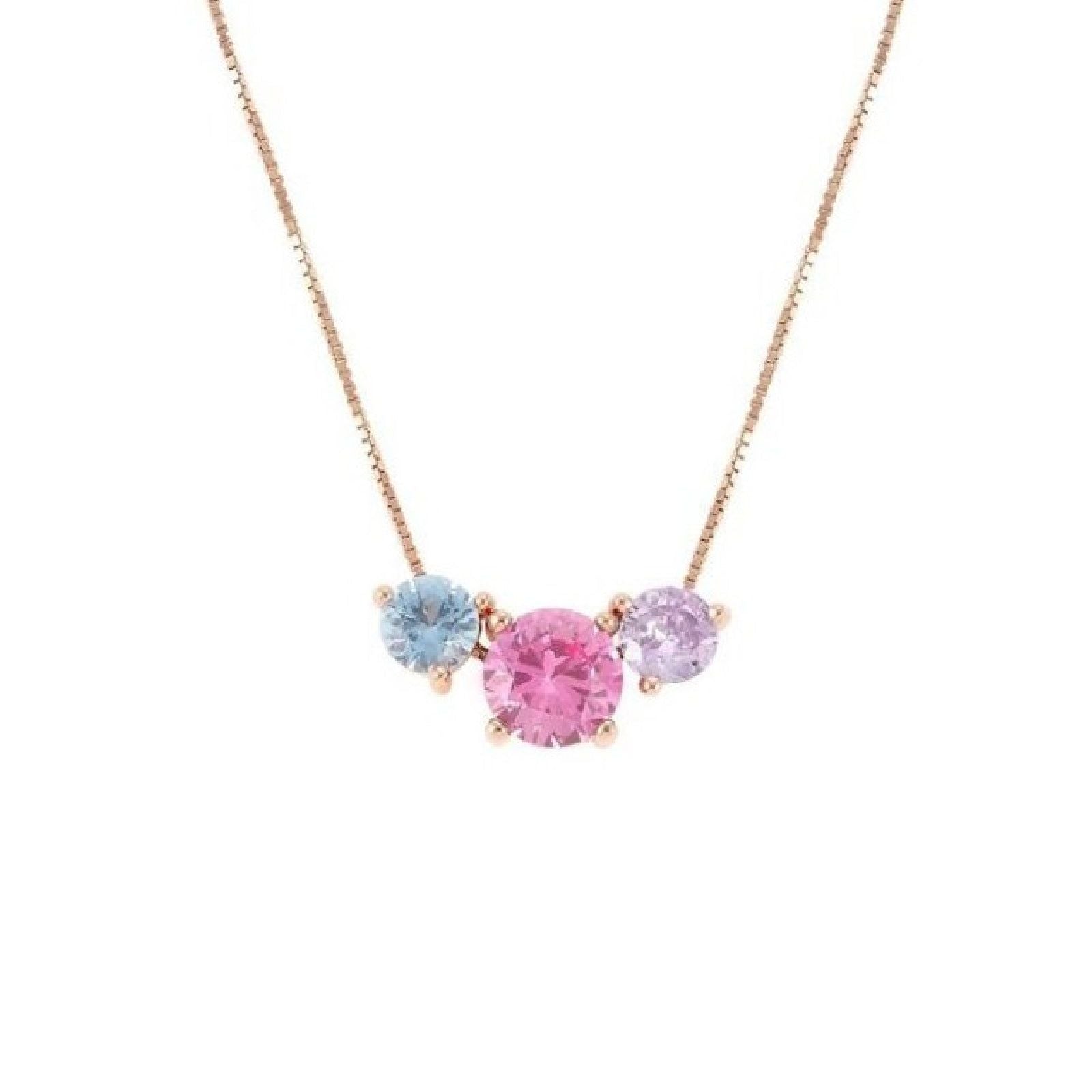 Collana Nomination Colour Wave donna in argento rosé con zirconi colorati 149820-011-1