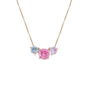 Collana Nomination Colour Wave donna in argento rosé con zirconi colorati 149820-011-1