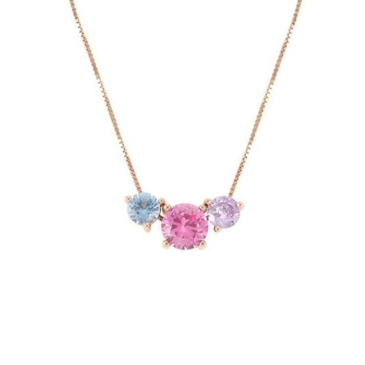 Collana Nomination Colour Wave donna in argento rosé con zirconi colorati 149820-011-1