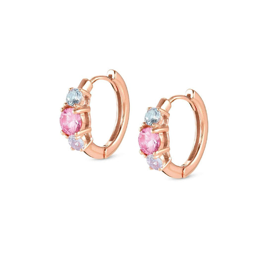 Orecchini donna Nomination Colour Wave in argento rosé e zirconi colorati 149822-011-1