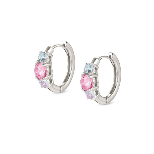 Orecchini donna Nomination Colour Wave in argento rodiato e zirconi colorati 149823-005-1
