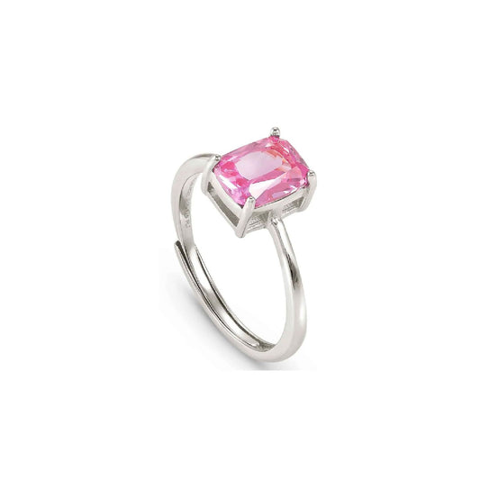 Anello Nomination Colour Wave donna in argento con zircone rosa quadrato 149824-028-1