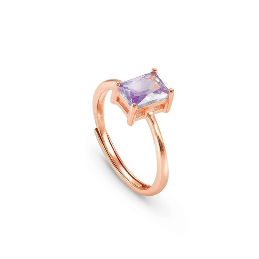 Anello Nomination Colour Wave donna in argento rosé e zircone viola 149824-033-1