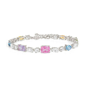 Bracciale tennis della collezione Nomination Colour Wave da donna in argento 925 con zirconi di diversi tagli e colori 149825/010