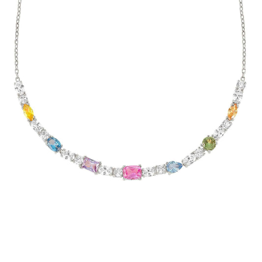 Collana donna Nomination Colour Wave in argento rodiato e zirconi colorati 149826-010-1