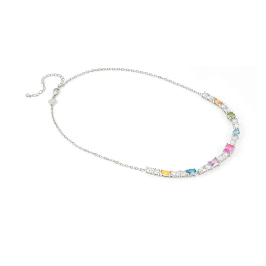 Collana donna Nomination Colour Wave in argento rodiato e zirconi colorati 149826-010-2