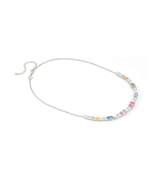 Collana tennis della collezione Nomination Colour Wave da donna in argento 925 con zirconi di diversi tagli e colori 149826/010