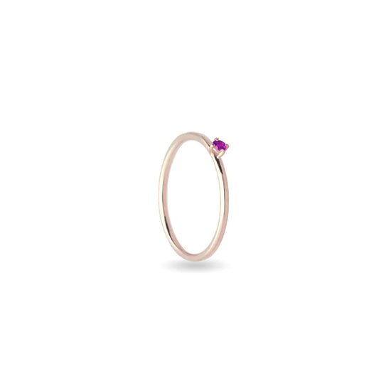 Anello Rubinia Filodamore in oro rosa e rubino 0,05ct 14